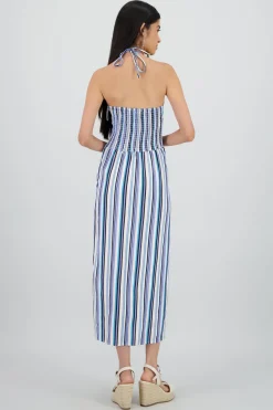 Vestido cutout halter lineas