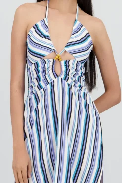 Vestido cutout halter lineas