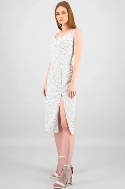 Vestido denim flores con estampado