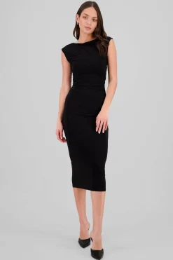 Vestido drapeado sin mangas