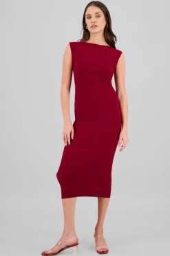 Vestido drapeado sin mangas