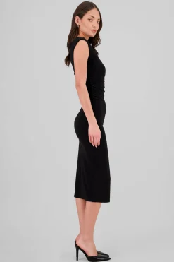 Vestido drapeado sin mangas