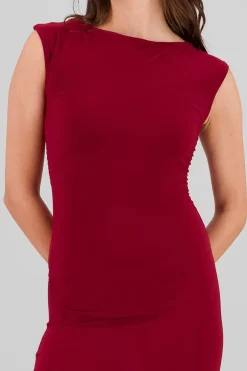 Vestido drapeado sin mangas