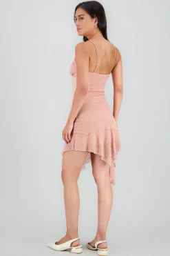 Vestido encaje asimetrico