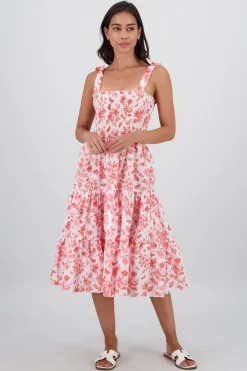 Vestido estampado flores olanes