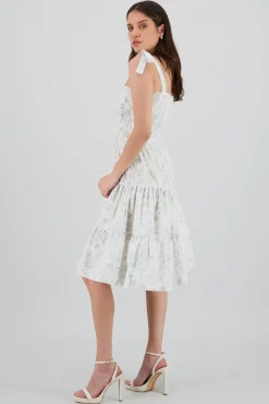 Vestido estampado flores olanes