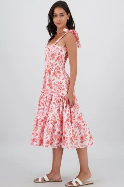 Vestido estampado flores olanes