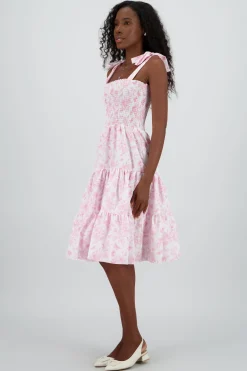 Vestido estampado flores olanes