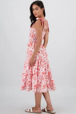 Vestido estampado flores olanes