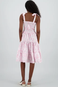 Vestido estampado flores olanes