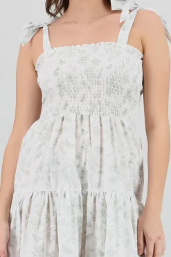 Vestido estampado flores olanes