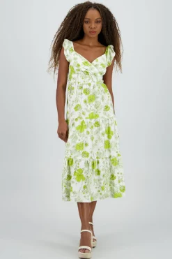 Vestido flores detalle olanes