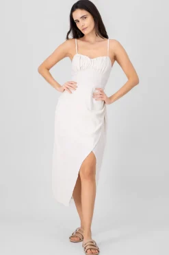 Vestido maxi abertura pierna