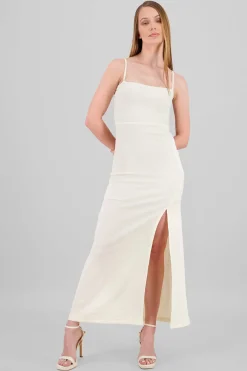 Vestido maxi con textura