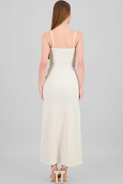 Vestido maxi con textura