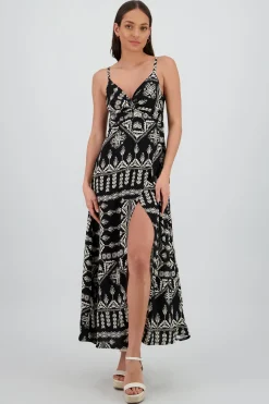 Vestido maxi estampado