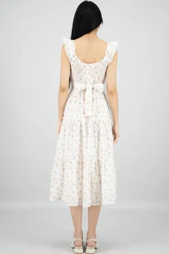 Vestido maxi estampado flores