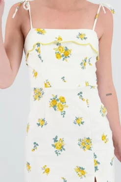 Vestido maxi estampado flores