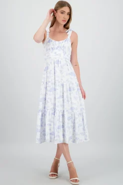 Vestido maxi estampado naturaleza