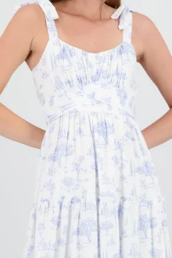 Vestido maxi estampado naturaleza