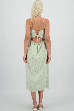 Vestido maxi flores en lino