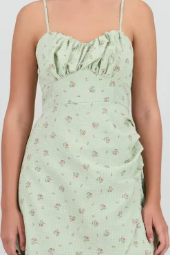 Vestido maxi flores en lino