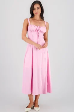 Vestido maxi liso