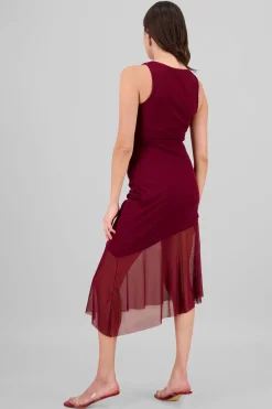 Vestido maxi mesh olan