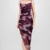 Vestido maxi mesh tie dye