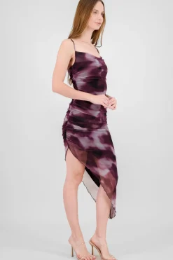 Vestido maxi mesh tie dye