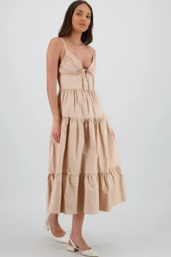 Vestido maxi tirantes olanes