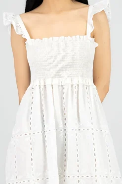 Vestido midi detalle eyelead