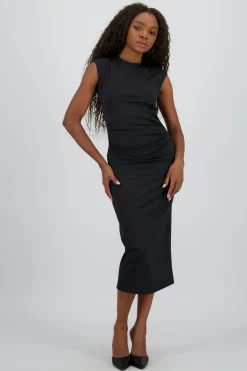 Vestido midi escote espalda