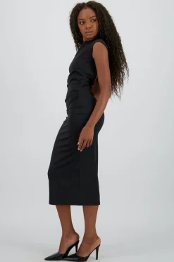 Vestido midi escote espalda