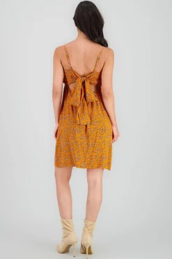 Vestido midi escote v tirantes