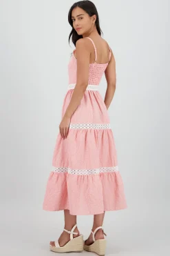 Vestido midi olanes detalle cinturon