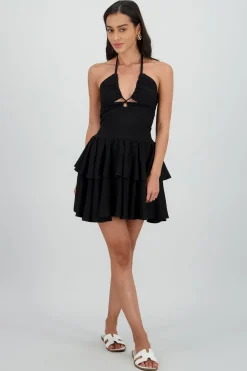 Vestido mini cutout olanes