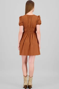 Vestido mini detalle moños