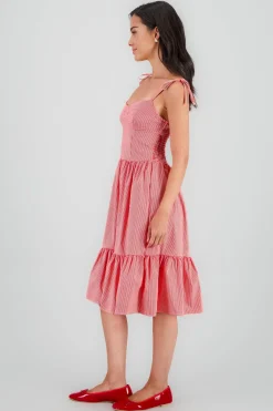 Vestido mini tirantes copas olan