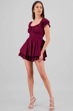 Vestido olanes manga corta