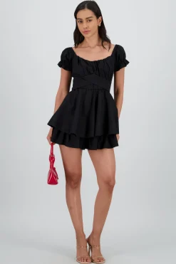 Vestido olanes manga corta