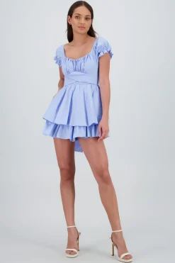 Vestido olanes manga corta