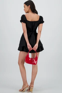 Vestido olanes manga corta