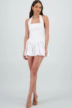 Vestido popelina falda volumen