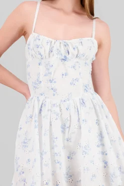 Vestido pritn de flores con textura