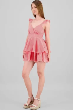 Vestido rayas tirantes detalle olanes