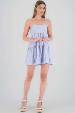 Vestido tirantes midi rayas