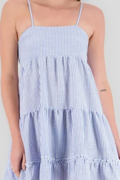 Vestido tirantes midi rayas