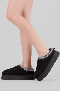 Zueco peluche franja