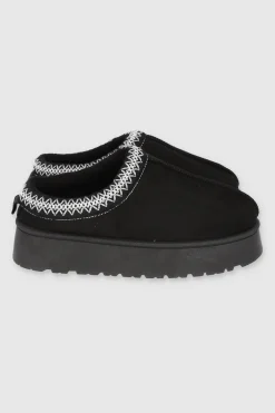 Zueco peluche franja